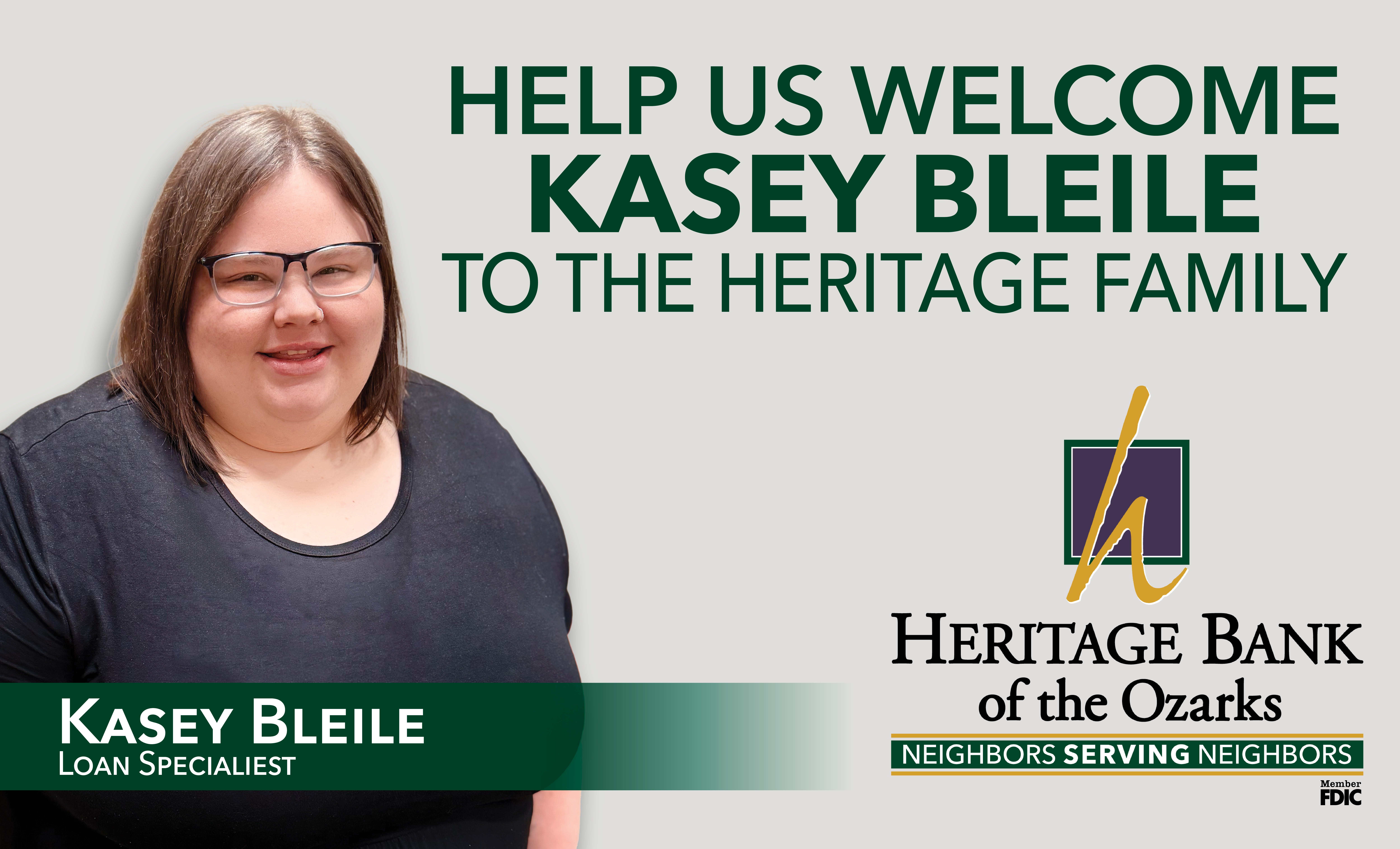 Help us Congratulate Kasey Bleile