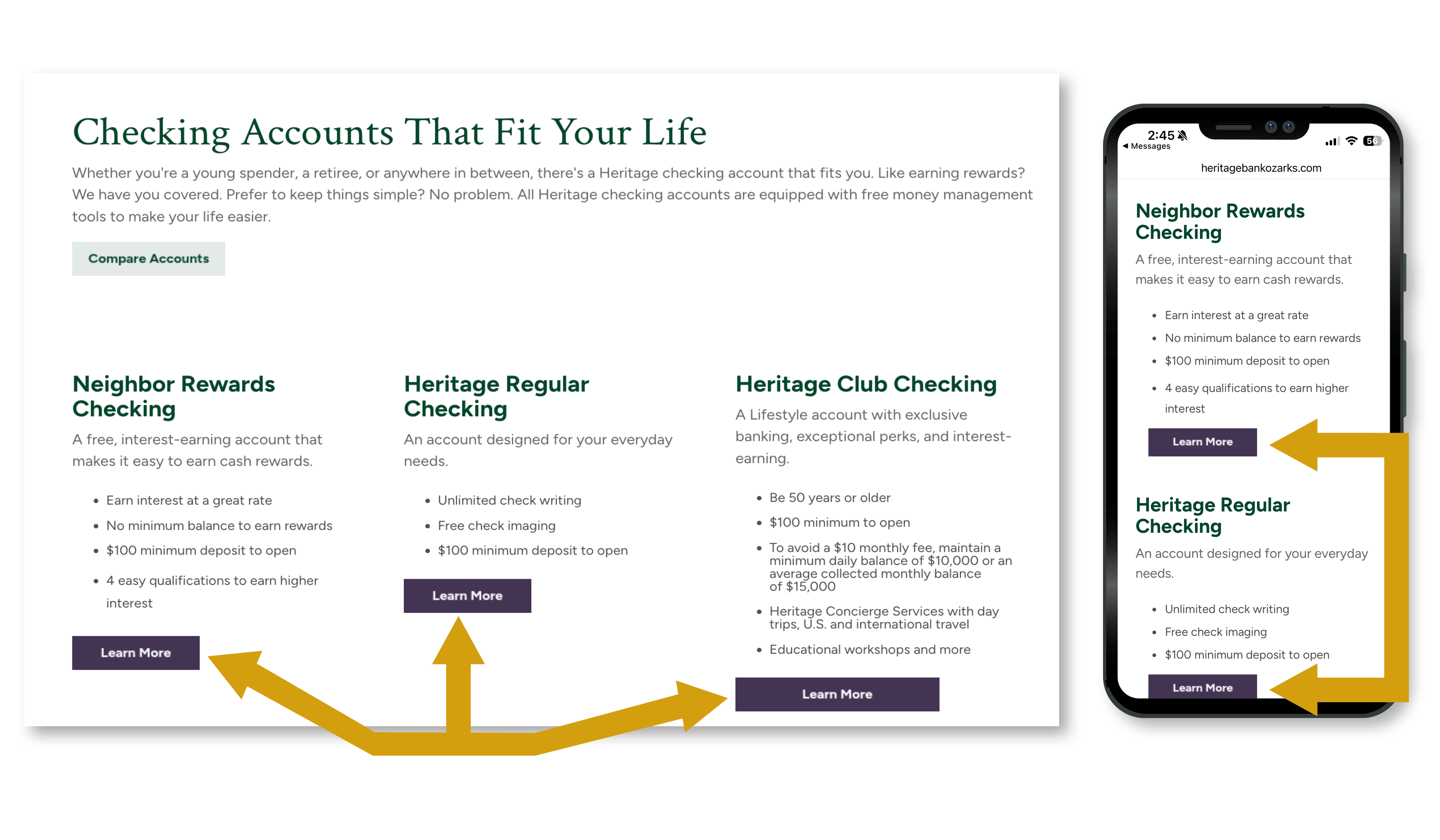 Selecting an Account