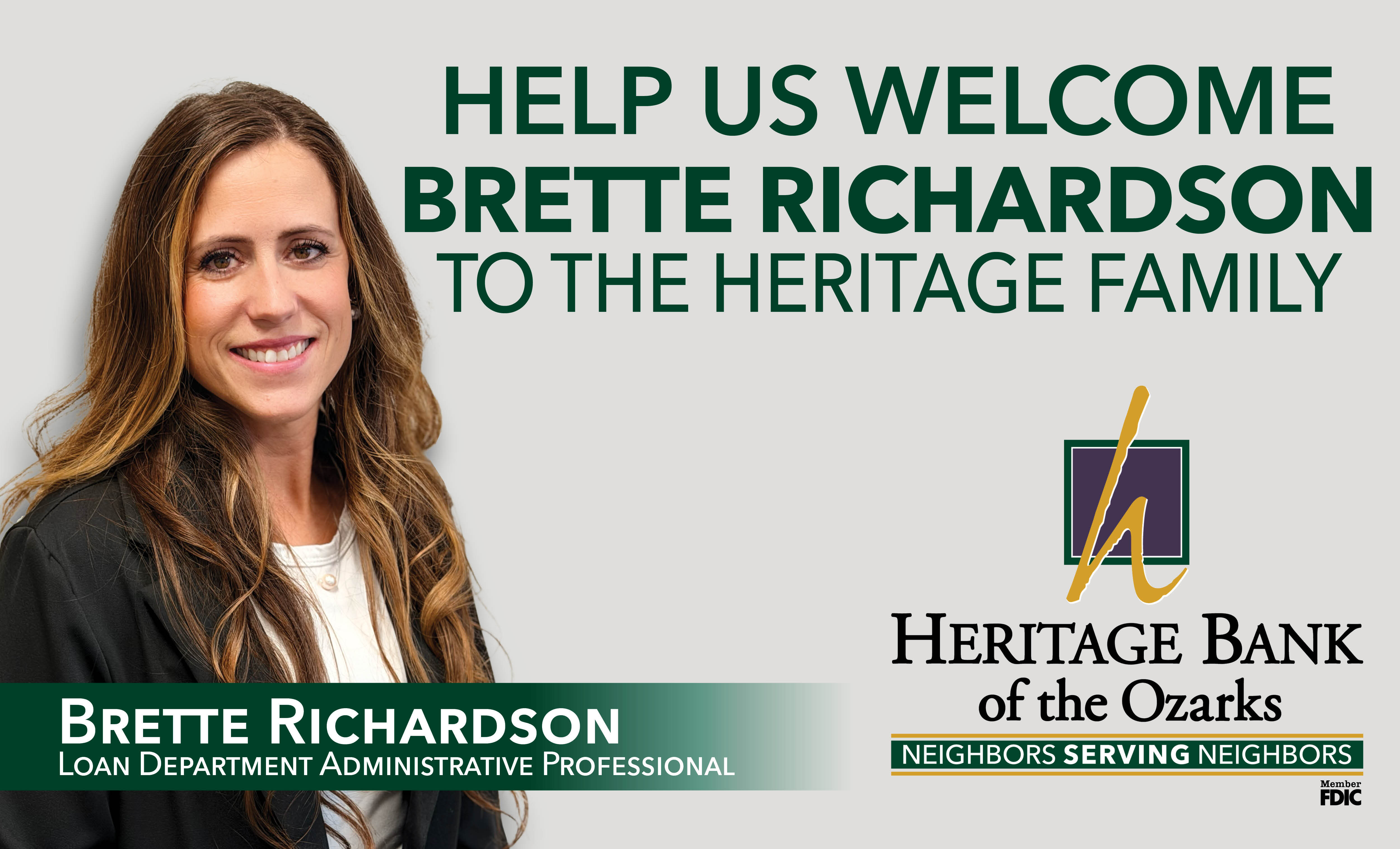 Help us Congratulate Brette Richardson