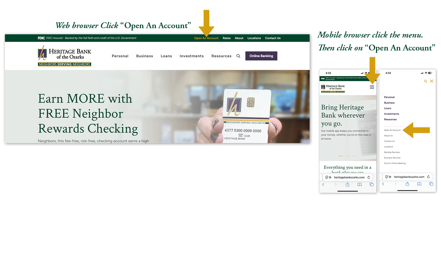 Open an account step one